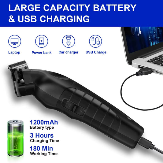 Kemei 2299 Barber Cordless Hair Trimmer 0Mm Zero Gapped Carving Clipper Detailer Professional Electric Finish Cutting Machine