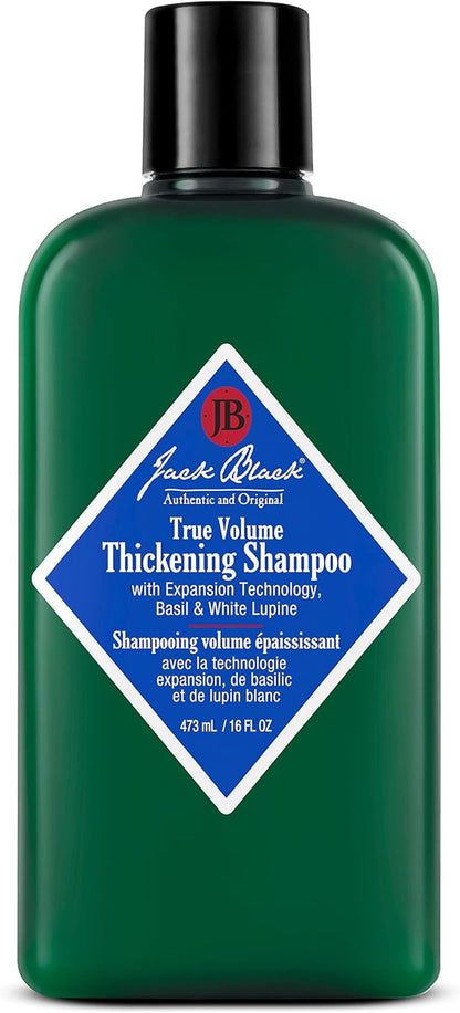 Jack Black True Volume Thickening Shampoo. – Expansion Techlogy, Basil & White Lupine – Thickening Hair Products for Men & Women, Sulfate-Free Hair Shampoo
