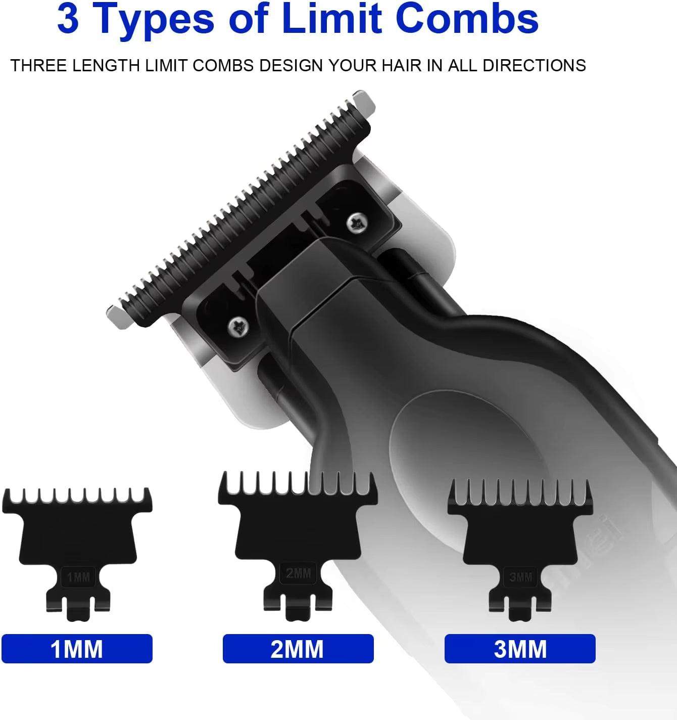 Kemei 2299 Barber Cordless Hair Trimmer 0Mm Zero Gapped Carving Clipper Detailer Professional Electric Finish Cutting Machine