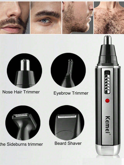Kemei Kemei Brand Electric Nose Ear Hair Trimmer Men'S Face Hair Trimmer Set 4 in 1 Rechargeable Face Sideburns Hair Trimmer Beard Shaver Razor Clean Hair Remove Machine Kit KM-6630