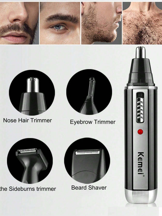 Kemei Kemei Brand Electric Nose Ear Hair Trimmer Men'S Face Hair Trimmer Set 4 in 1 Rechargeable Face Sideburns Hair Trimmer Beard Shaver Razor Clean Hair Remove Machine Kit KM-6630