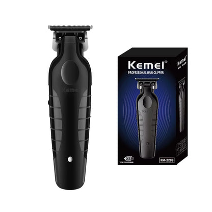 Kemei 2299 Barber Cordless Hair Trimmer 0Mm Zero Gapped Carving Clipper Detailer Professional Electric Finish Cutting Machine