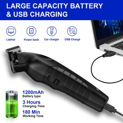 Kemei 2299 Barber Cordless Hair Trimmer 0Mm Zero Gapped Carving Clipper Detailer Professional Electric Finish Cutting Machine