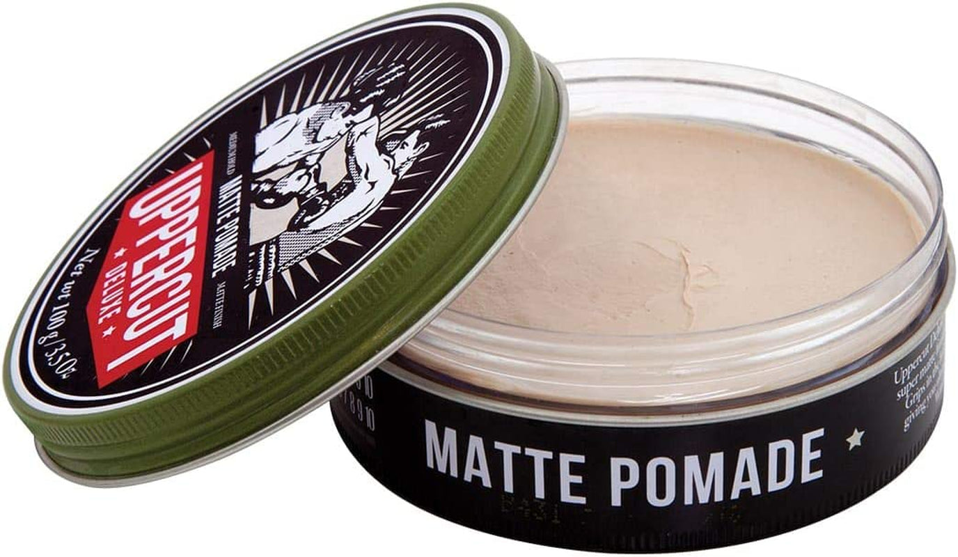 Matte Pomade Hair Styling Product for Men with a Medium Hold, No Shine Water Based Matte Hair Styling Product Easy Wash Out, No Residue 100G