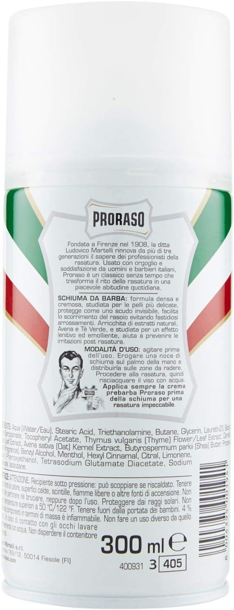 Green Tea & Oatmeal Sensitive Shaving Foam 300 Ml