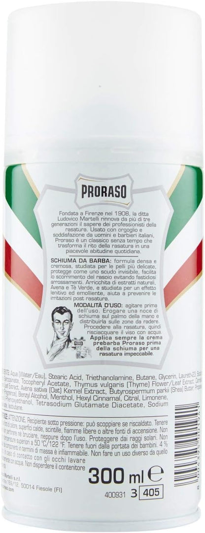 Green Tea & Oatmeal Sensitive Shaving Foam 300 Ml